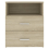 VidaXL vidaXL Bed Cabinet Sonoma Oak Bedside Side Table Storage Cabinet Nightstand 7