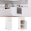 VidaXL vidaXL Kitchen Cabinet White Engineered Wood Cupboard Sideboard Side Cabinet 4