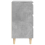 VidaXL vidaXL Bed Cabinet with Solid Wood Legs Concrete Grey Nightstand Home Table 8