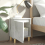 VidaXL vidaXL Bed Cabinet with Solid Wood Legs Concrete Grey Side Table Nightstand 5