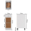 VidaXL vidaXL Kitchen Cabinet White Engineered Wood Cupboard Sideboard Side Cabinet 6