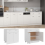 VidaXL vidaXL Drawer Bottom Cabinet Storage Cabinet Sideboard White Engineered Wood 6