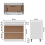 VidaXL vidaXL Drawer Bottom Cabinet Storage Cabinet Sideboard White Engineered Wood 8