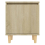 VidaXL vidaXL 2x Bed Cabinets with Solid Wood Legs Sonoma Oak Side Table Nightstand 9