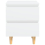 VidaXL vidaXL Bed Cabinet with Solid Pinewood Legs White Side Cabinet Nightstand 5