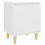 VidaXL vidaXL Bed Cabinet with Solid Wood Legs White Side Bedroom Table Nightstand 4