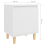 VidaXL vidaXL Bed Cabinet with Solid Wood Legs White Side Bedroom Table Nightstand 6