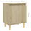 VidaXL vidaXL 2x Bed Cabinets with Solid Wood Legs Sonoma Oak Side Table Nightstand 11