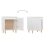 VidaXL vidaXL Bed Cabinet with Solid Wood Legs White Side Bedroom Table Nightstand 7