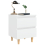 VidaXL vidaXL Bed Cabinet with Solid Pinewood Legs White Side Cabinet Nightstand 8