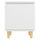 VidaXL vidaXL Bed Cabinet with Solid Wood Legs White Side Bedroom Table Nightstand 8