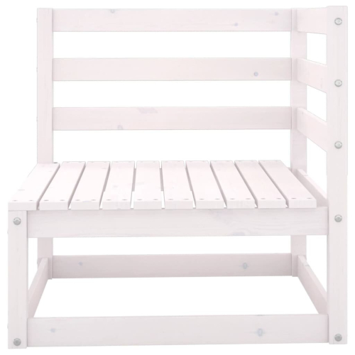 VidaXL vidaXL Garden Corner Sofa Outdoor Sofa Sectional Sofa White Solid Wood Pine 2