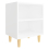 VidaXL vidaXL Bed Cabinet with Solid Wood Legs White Side Bedroom Table Nightstand 4