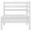 VidaXL vidaXL Solid Pinewood Garden Lounge Set 3 Piece White Outdoor Sofa Seating 4