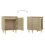 VidaXL vidaXL 2x Bed Cabinets with Solid Wood Legs Sonoma Oak Side Table Nightstand 7