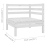 VidaXL vidaXL Solid Pinewood Garden Lounge Set 3 Piece White Outdoor Sofa Seating 11