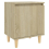 VidaXL vidaXL 2x Bed Cabinets with Solid Wood Legs Sonoma Oak Side Table Nightstand 8