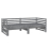 VidaXL vidaXL Solid Pinewood Pull-out Day Bed 2x(90x200) cm Grey Wooden Sleepover Bed 7