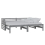 VidaXL vidaXL Solid Pinewood Pull-out Day Bed 2x(90x200) cm Grey Wooden Sleepover Bed 3