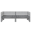 VidaXL vidaXL Solid Pinewood Pull-out Day Bed 2x(90x200) cm Grey Wooden Sleepover Bed 8