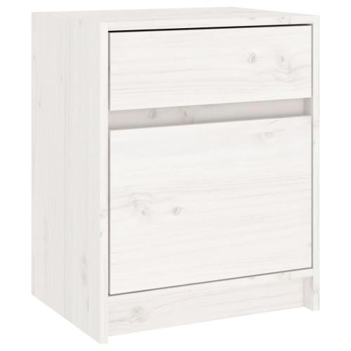 VidaXL (white, 1) vidaXL 1/2x Solid Pinewood Bedside Cabinet Wooden Bedside Table Multi Colours 2