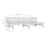 VidaXL vidaXL Solid Pinewood Pull-out Day Bed 2x(90x200) cm White Sofa Sleepover Bed 10