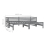 VidaXL vidaXL Solid Pinewood Pull-out Day Bed 2x(90x200) cm Grey Wooden Sleepover Bed 5