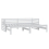 VidaXL vidaXL Solid Pinewood Pull-out Day Bed 2x(90x200) cm White Sofa Sleepover Bed 6
