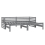 VidaXL vidaXL Solid Pinewood Pull-out Day Bed 2x(90x200) cm Grey Wooden Sleepover Bed 6