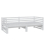 VidaXL vidaXL Solid Pinewood Pull-out Day Bed 2x(90x200) cm White Sofa Sleepover Bed 7