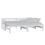 VidaXL vidaXL Solid Pinewood Pull-out Day Bed 2x(90x200) cm White Sofa Sleepover Bed 3