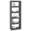 VidaXL vidaXL Solid Wood Pine Book Cabinet/Room Divider Grey Home Organiser Shelf 8