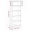 VidaXL vidaXL Solid Wood Pine Book Cabinet/Room Divider Black Home Organiser Shelf 5
