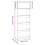 VidaXL vidaXL Solid Wood Pine Book Cabinet/Room Divider Grey Home Organiser Shelf 5