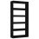 VidaXL vidaXL Solid Wood Pine Book Cabinet/Room Divider Black Indoor Storage Shelf 3