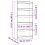 VidaXL vidaXL Solid Wood Pine Book Cabinet/Room Divider Black Indoor Storage Shelf 5