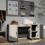VidaXL (Grey sonoma) vidaXL Desk Engineered Wood Office Computer Study Writing Desk Multi Colours 5