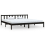 VidaXL vidaXL Solid Pinewood Bed Frame Black 200x200 cm Furniture Bedstead Bed Base 3