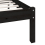 VidaXL vidaXL Solid Pinewood Bed Frame Black 200x200 cm Furniture Bedstead Bed Base 9