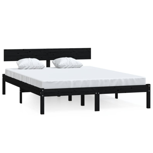 VidaXL (black, 120 x 200 cm) vidaXL Solid Wood Pine Bed Frame Wooden Platform Bedstead Multi Colours/Sizes 2