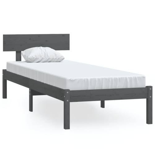 VidaXL (grey, 90 x 190 cm) vidaXL Solid Wood Pine Bed Frame Wooden Platform Bedstead Multi Colours/Sizes 2