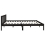 VidaXL vidaXL Solid Pinewood Bed Frame Black 200x200 cm Furniture Bedstead Bed Base 6