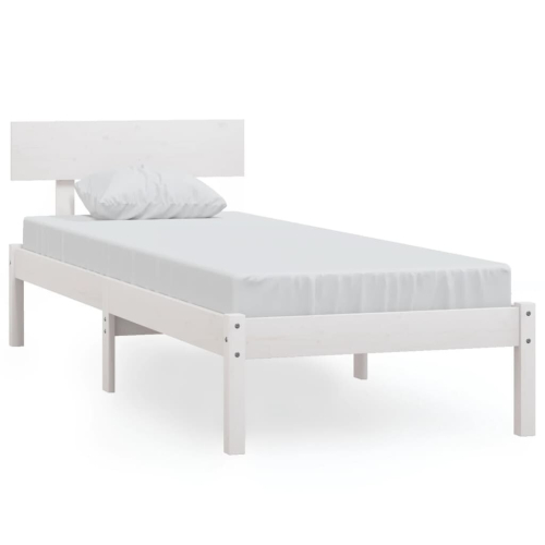 VidaXL (white, 90 x 200 cm) vidaXL Solid Wood Pine Bed Frame Wooden Platform Bedstead Multi Colours/Sizes 2