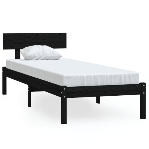 VidaXL (black, 90 x 190 cm) vidaXL Solid Wood Pine Bed Frame Wooden Platform Bedstead Multi Colours/Sizes 2