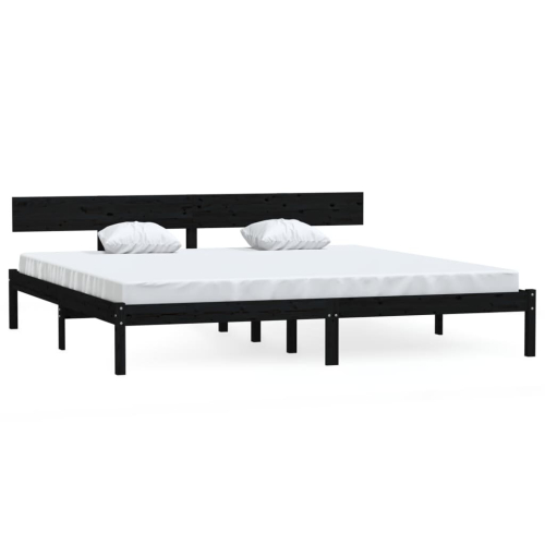 VidaXL (black, 180 x 200 cm) vidaXL Solid Wood Pine Bed Frame Wooden Platform Bedstead Multi Colours/Sizes 2