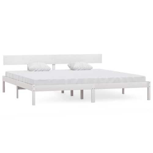 VidaXL (white, 180 x 200 cm) vidaXL Solid Wood Pine Bed Frame Wooden Platform Bedstead Multi Colours/Sizes 2