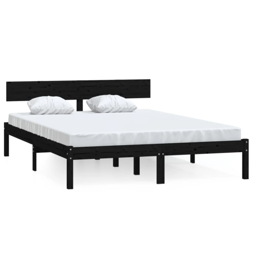 VidaXL (black, 160 x 200 cm) vidaXL Solid Wood Pine Bed Frame Wooden Platform Bedstead Multi Colours/Sizes 2