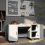 VidaXL (White) vidaXL Desk Engineered Wood Office Computer Study Writing Desk Multi Colours 5