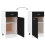 VidaXL vidaXL Kitchen Cabinet Black Engineered Wood Kitchen Storage Shelf Organiser 8