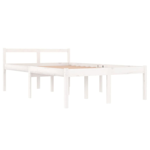 VidaXL (white, 120 x 190 cm) vidaXL Bed Frame Bedroom Bed Base Matress Foundation Bedstead Solid Wood Pine 2